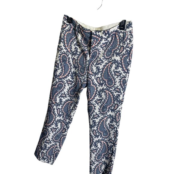Banana Republic Avery Womens Paisley Dress Pants Size 0 Multicolor - Picture 2 of 5